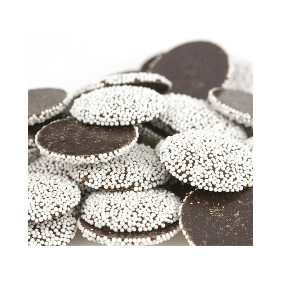 Beulah's Nonpareils Dark Chocolate Candy 1 Pound Package, 120 Pieces, Semi Sweet, Bulk Nonpareils