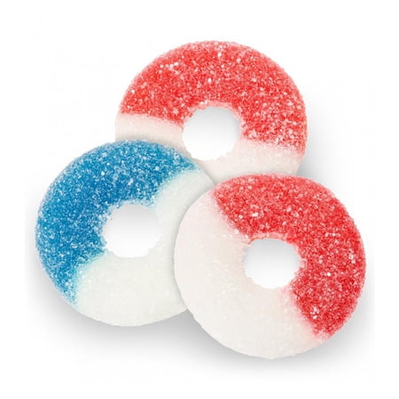Beulah's Patriotic Gummy Rings, 1 Pound Package, 60 Pieces