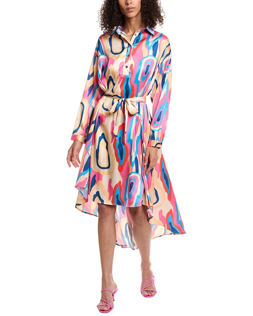 HIGH LOW MIDI SHIRT DRESS LUXE PINK