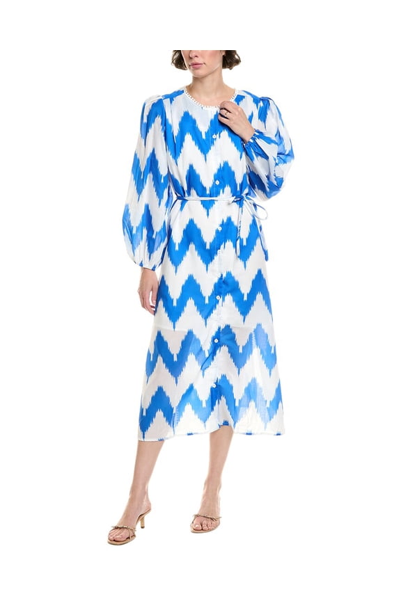 womens Maxi Dress, l, Blue