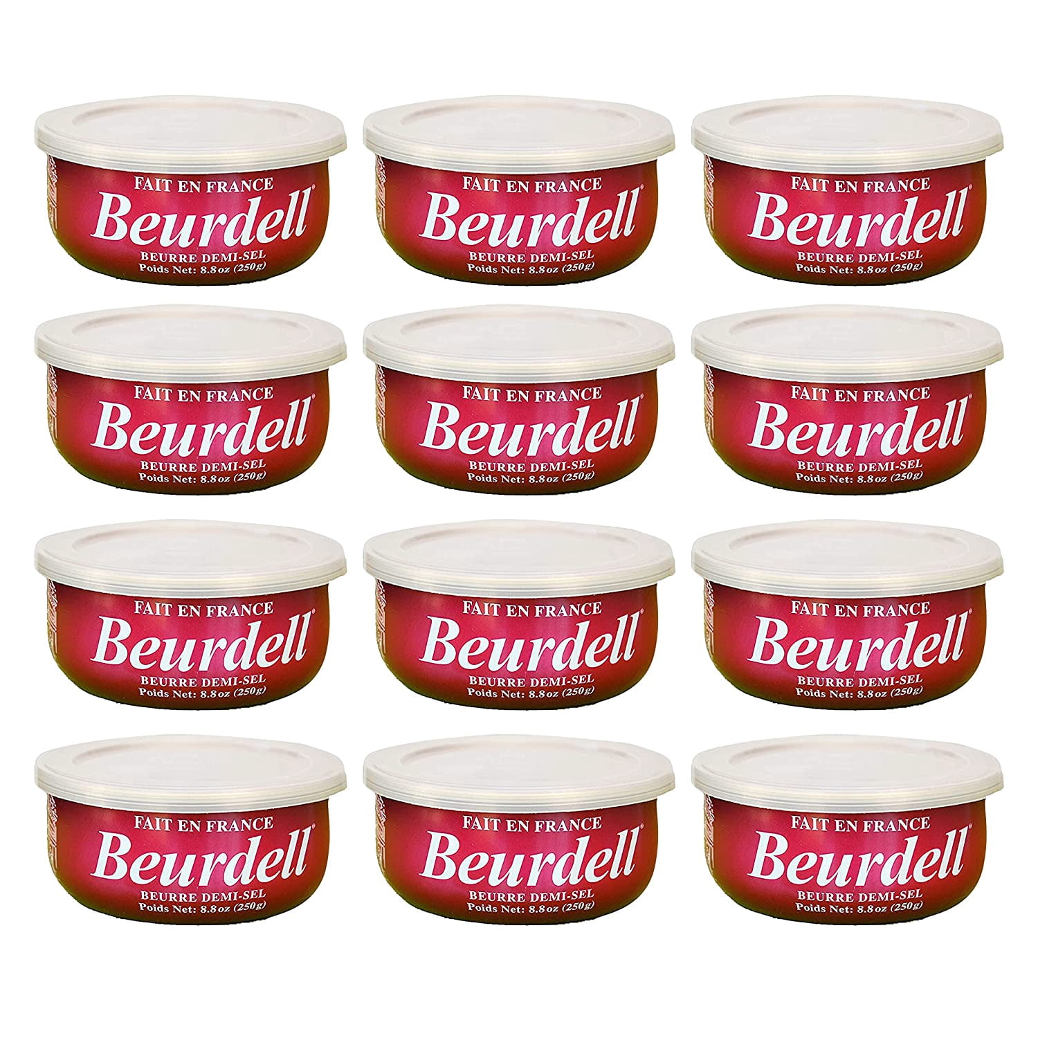 Beurdell Real Canned Butter from France, Smooth, Creamy High Quality Single Salted Butter Case of 12 cans