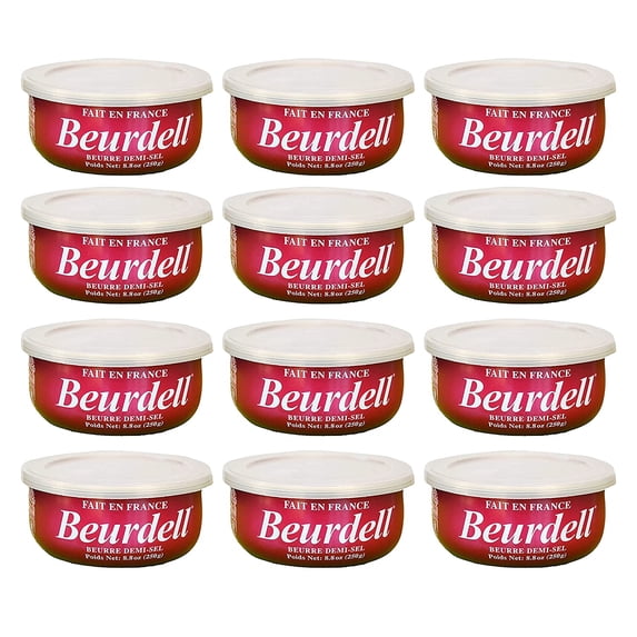 Beurdell Real Canned Butter from France, Smooth, Creamy High Quality Single Salted Butter Case of 12 cans