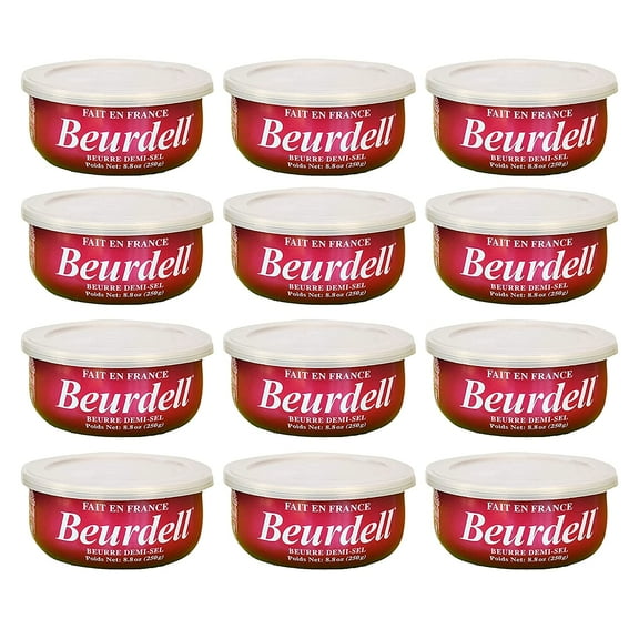 Beurdell Real Canned Butter from France, Smooth, Creamy High Quality Single Salted Butter Case of 12 cans