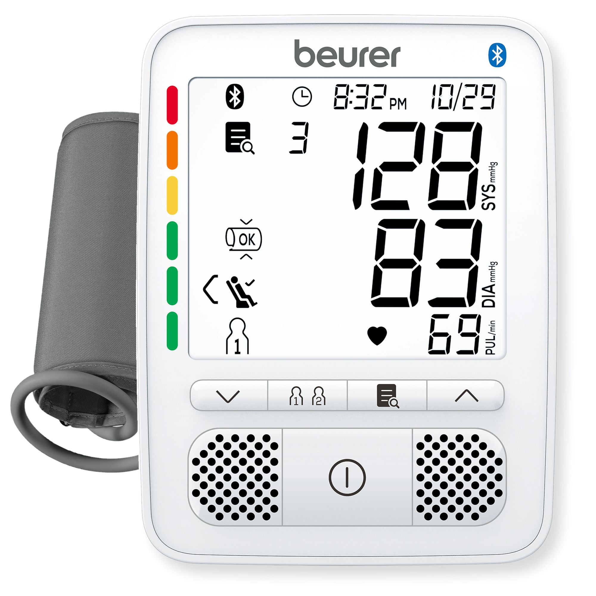 Beurer Premium 800W Wrist Blood Pressure Monitor with Bluetooth, White
