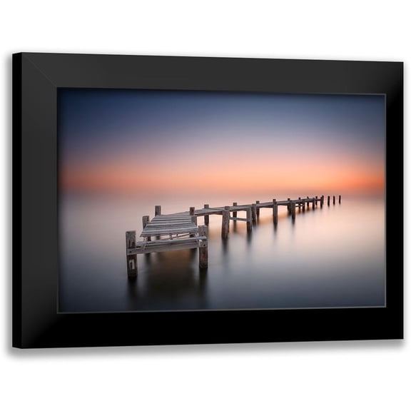 Beut, Jose 18x13 Black Modern Framed Museum Art Print Titled - Old Pier Ii