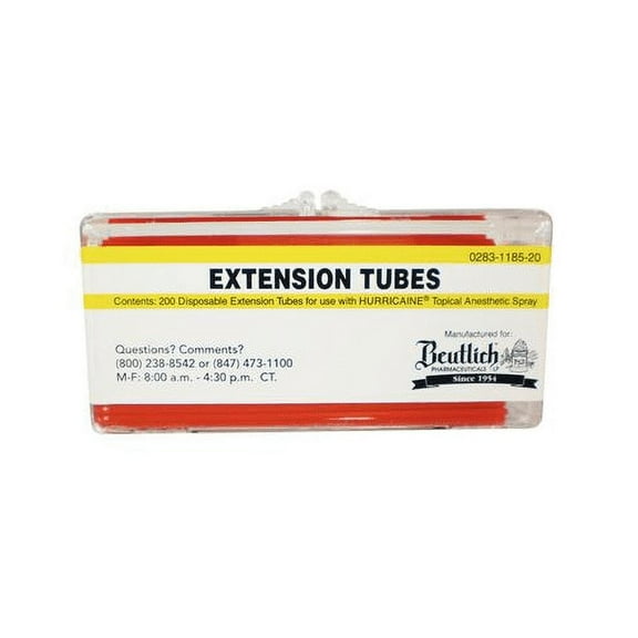 Beutlich 1185-20 Hurricaine Topical Spray Disposable Extension Tubes 200/Pk