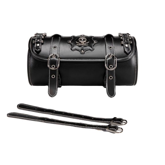 Beutying Front Fork Handlebar Bag Vintage Saddlebag Pattern Motorbike Tool Bag