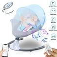 thumbnail image 1 of Beuway Electric Baby Swing for Infants - Bluetooth Music Speaker with 12 Lullabies,4 Speeds,Remote Control, Blue, 1 of 9