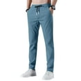thumbnail image 1 of Bevawear Glide Pants for Men – Unisex Quick Dry Pull-On Stretch Pants, Lightweight Active Stretch Trousers for Outdoor and Everyday Blue 4XL, 1 of 4