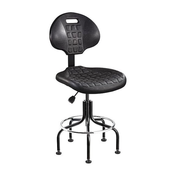 Bevco Polyurethane Task Chair, 24" to 29", No Arms, Black 7600-BLK