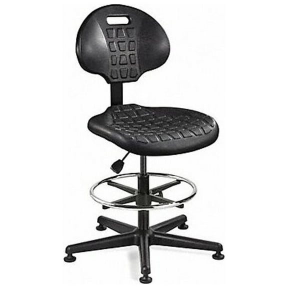 Bevco Polyurethane Task Chair, 21" to 31", No Arms, Black 7500-BLK