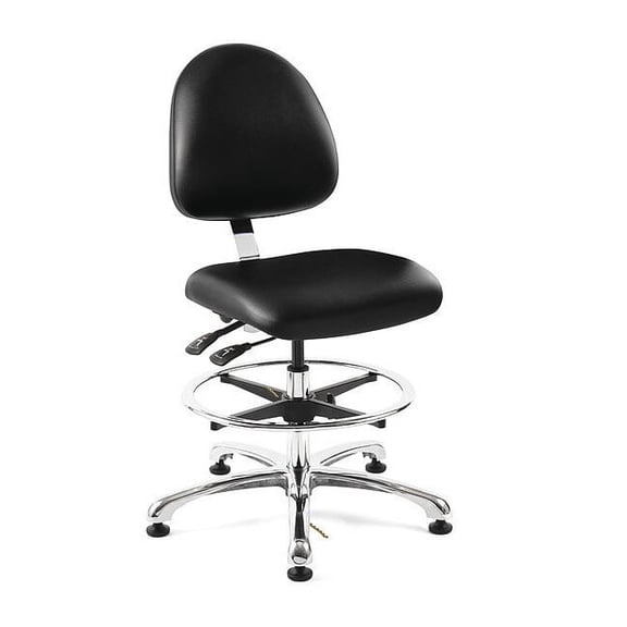 Bevco Vinyl Task Chair, 22" to 29-1/2", Black 9351M-E-BKV