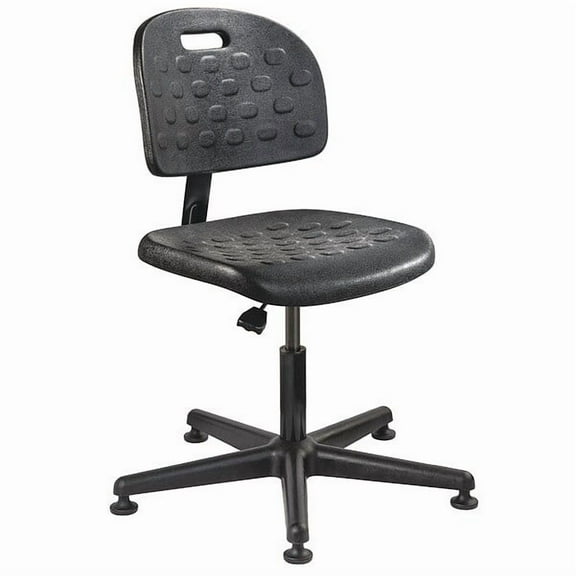 Bevco Polyurethane Desk Chair, 15" to 20", No Arms, Black V7007MG