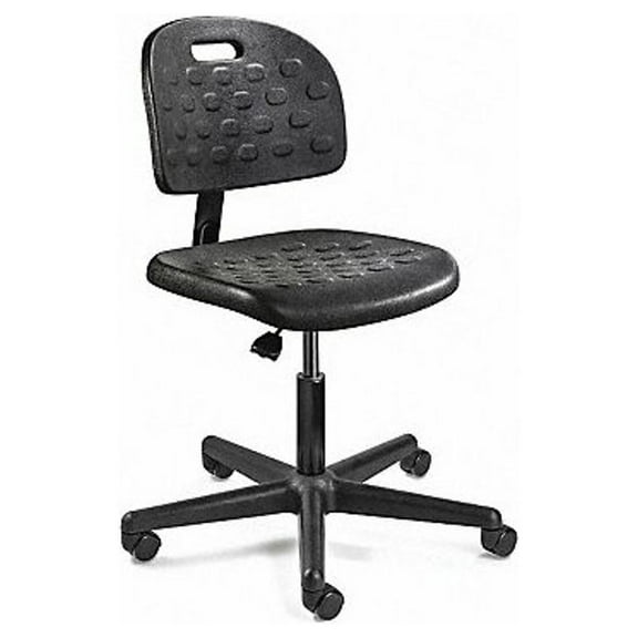 Bevco Polyurethane Desk Chair, 16" to 21", No Arms, Black V7007HC