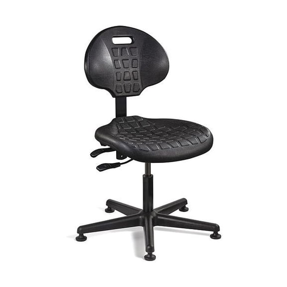 Bevco Polyurethane Desk Chair, 15" to 20", No Arms, Black 7001-BLK