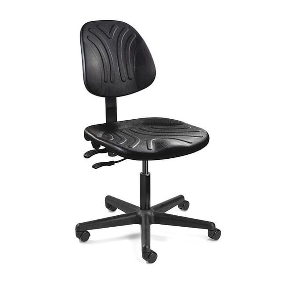 Bevco Polyurethane Drafting Chair, 15" to 20", No Arms, Black 7001D-3750S/5