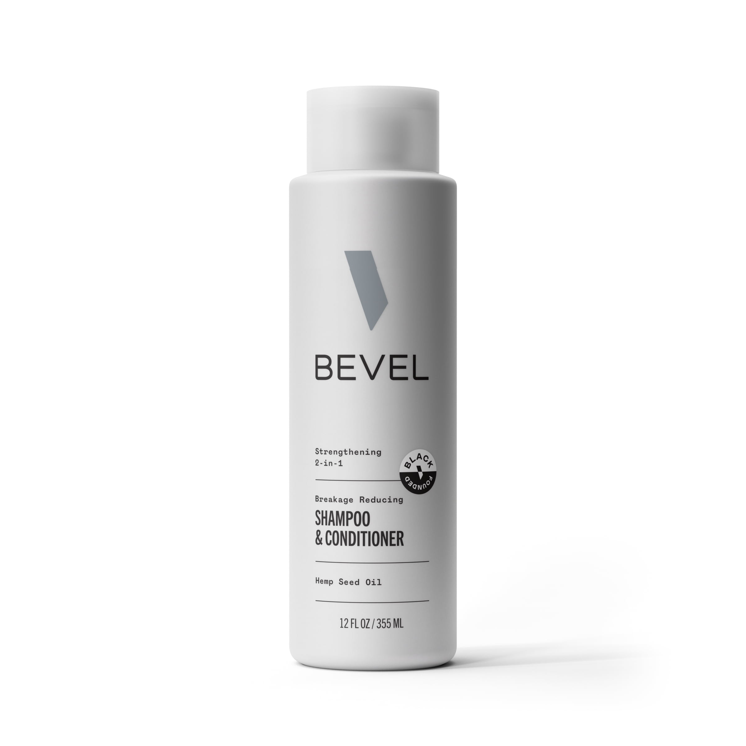 Bevel 2-in-1 Strength Restoring Shampoo and Conditioner, Hemp Seed Oil, 12 fl oz