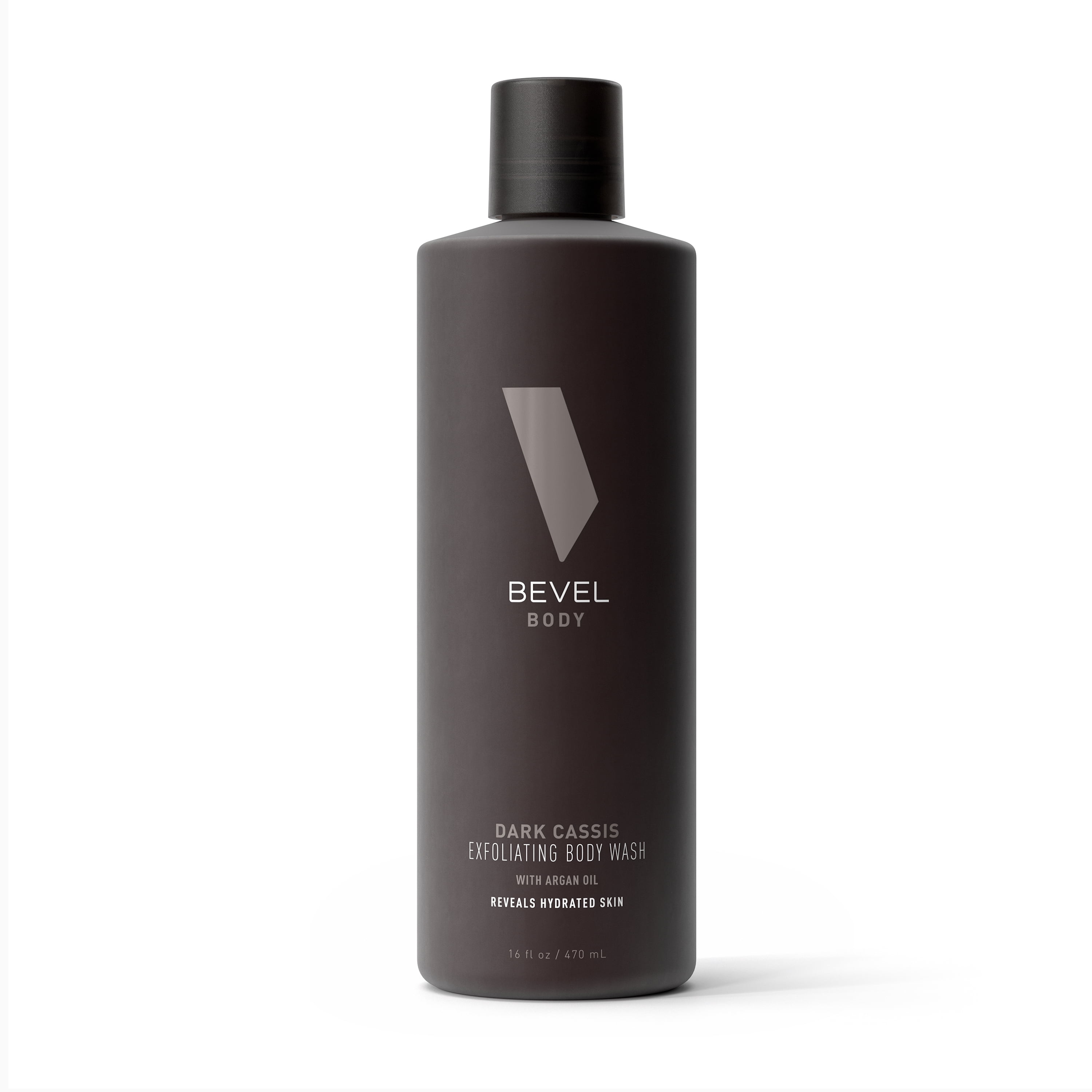 Bevel Dark Cassis Exfoliating Body Wash for All Skin Types, 16 fl