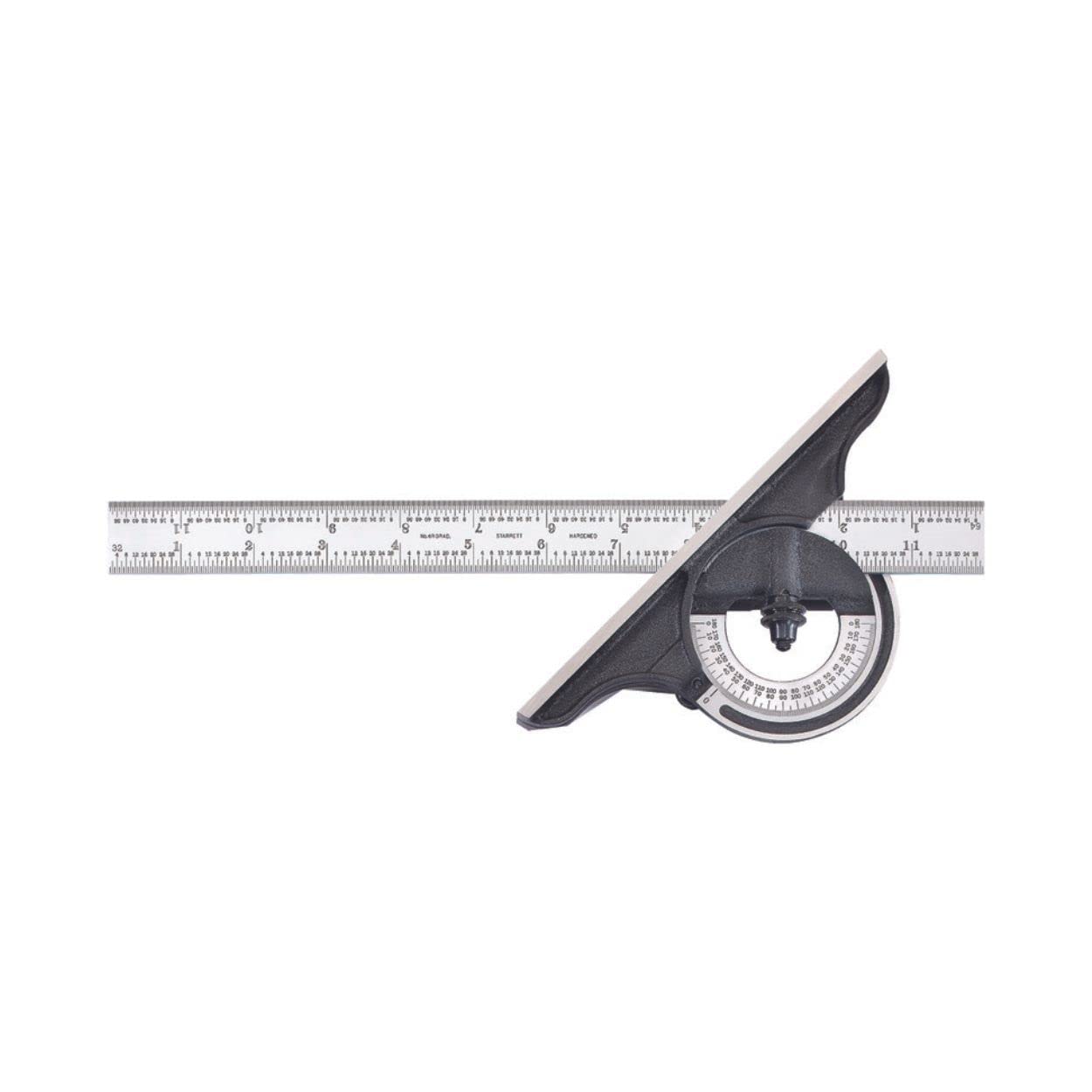 Bevel Protractor 12" Blade Length, Reversible, 0 180º Range, Black