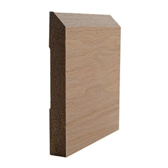 Beveled Baseboard EWBB15, 11/16" x 5-1/4", Red Oak, 95"