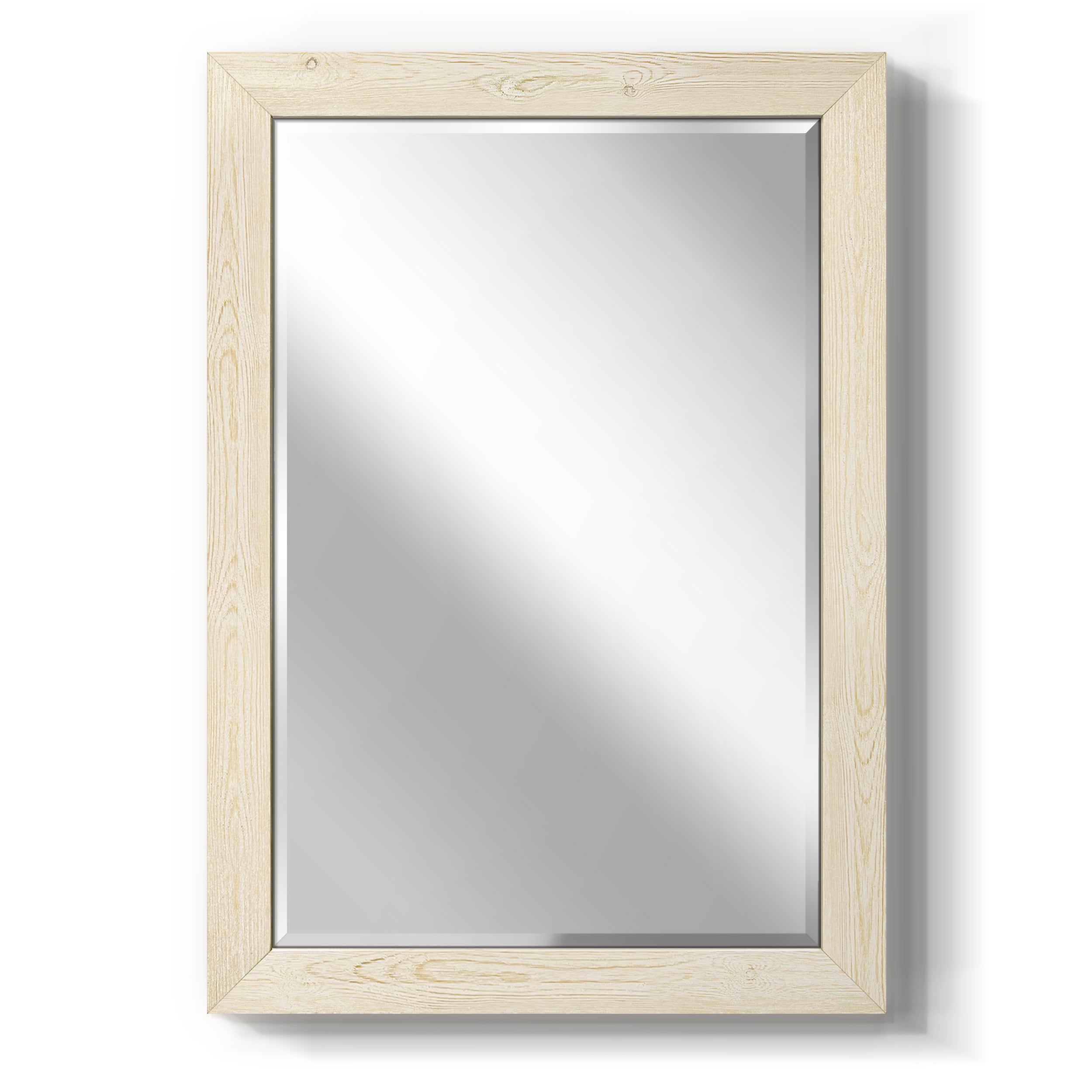 Melrose - Rectangle Mirror - Cloud White And Desert Oak