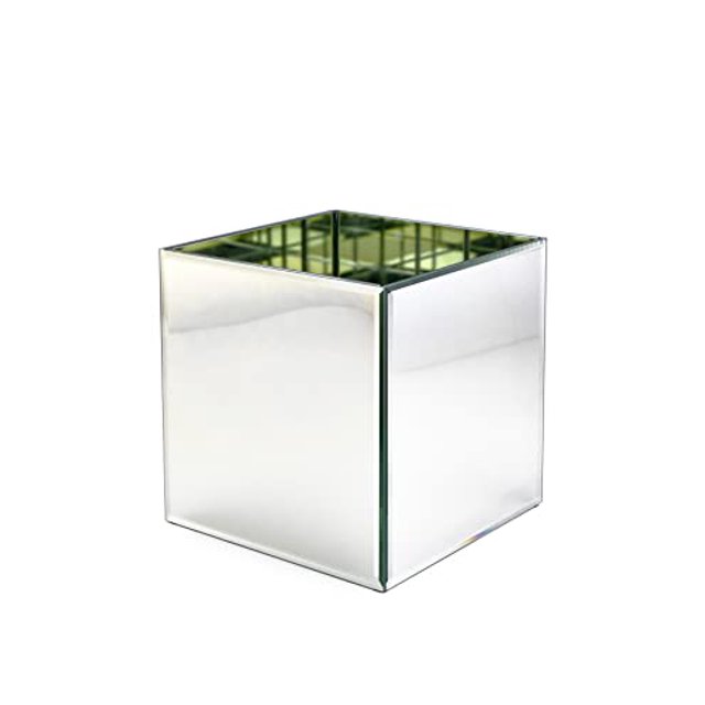Beveled Mirror Vase, Clear Glass Mirror Vases for Wedding Decor and Events, Perfect for