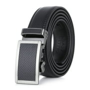 Beveled Motif Leather Ratchet Belt