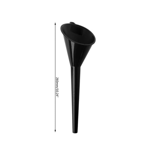 Beveled Mouth Oil Funnel Hands-Free Long Spout Design - Leakproof Automotive Fluid Transfer Tool for Gas Antifreeze (5 Inch)