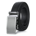 thumbnail image 1 of Beveled Plaque Leather Ratchet Belt, 1 of 6