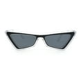 thumbnail image 1 of Beveled Squared Geometric 2-tone Triangular Cat Eye Plastic Sunglasses Clear Glitter - Black, 1 of 4