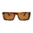 thumbnail image 1 of Beveled Squared Rectangle 2-tone Mod Plastic Sunglasses Tortoise - Brown, 1 of 4