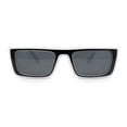 thumbnail image 1 of Beveled Squared Rectangle 2-tone Mod Plastic Sunglasses White Black - Black, 1 of 4