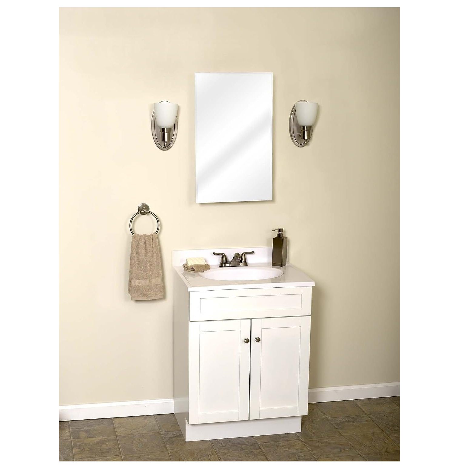 Beveled Swing Door Medicine Frameless