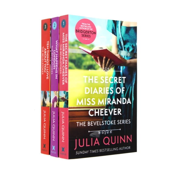 The Bevelstoke Series 3 Books Collection Set By Julia Quinn (The Secret Diaries Of Miss Miranda Cheever, What Happens In London & Ten Things I Love About You)
