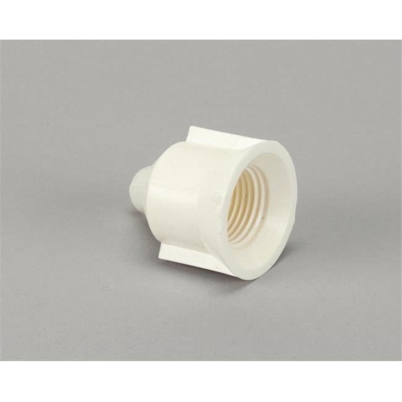 Beverage Air 205-151A White Plastic Drain Flange Adaptor, 45 Degree Angle - Genuine OEM Replacement Part