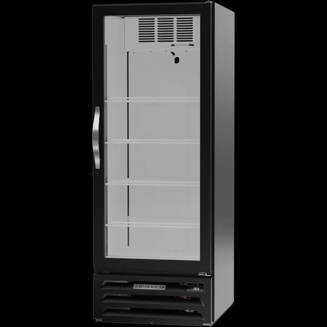 Beverage Air MMF12HC-1-B 24.13'' 11.9 cu. ft. 1 Section Black Glass Door Merchandiser Freezer