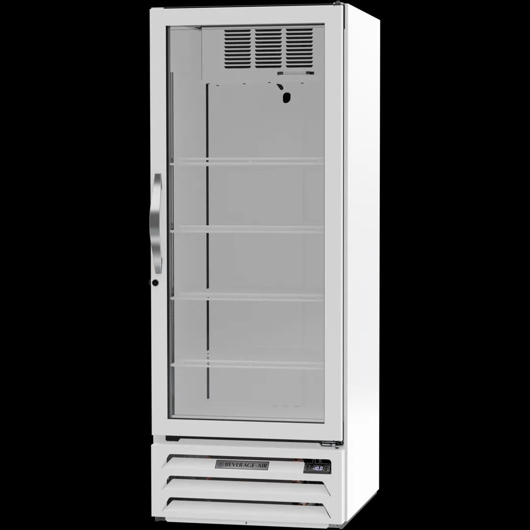 Beverage Air MMF12HC-1-W 24.13'' 11.9 cu. ft. 1 Section White Glass Door Merchandiser Freezer