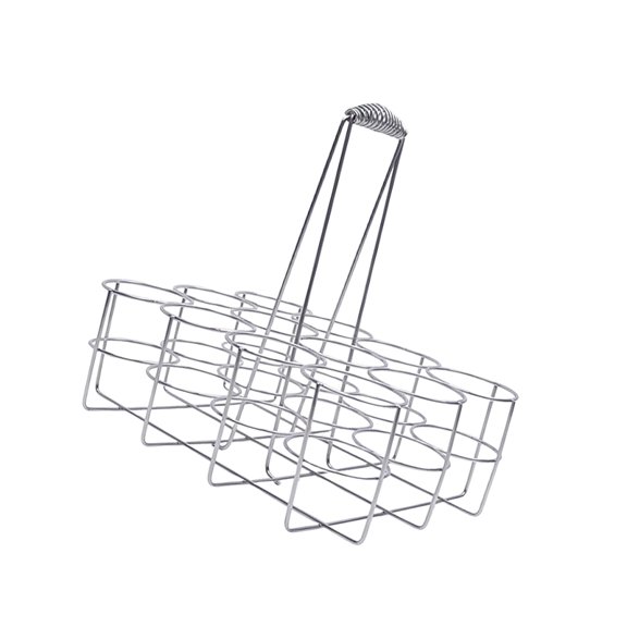 Beverage Bottle Rack with Handle, 12-Hole Metal Bottle for Kitchen, Outdoor Dining and Group Gatherings