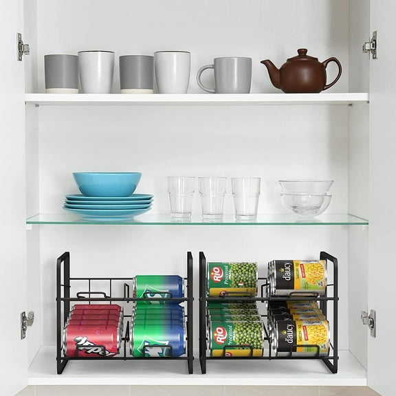 Beverage Cans Organizer Stackable Can Storage Holder for Cabinets 40 12oz Cans