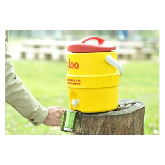 Beverage Cooler 2 Gal Yellow/Red