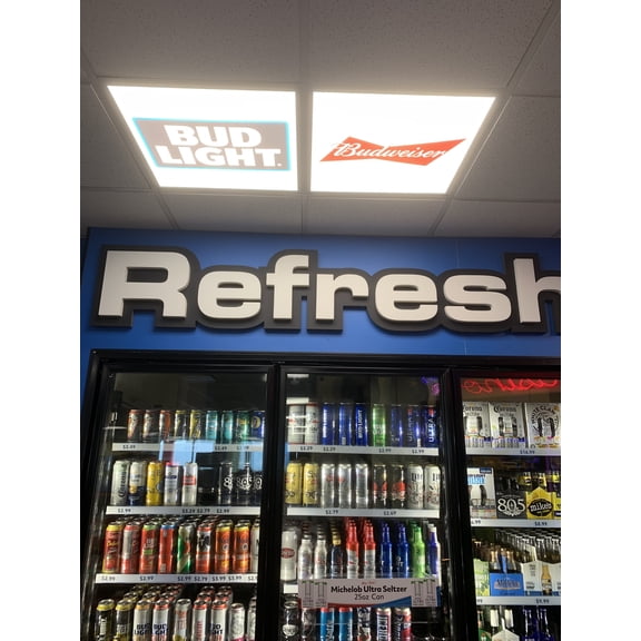 Beverage Cooler Light Custom Printed Ink Lite Commercial Grade LED Light Panel