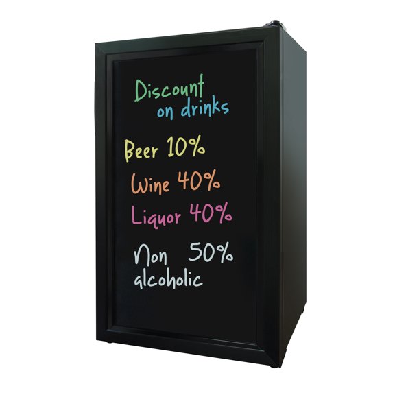 Beverage Cooler With Writing Board Door