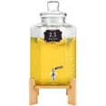 thumbnail image 1 of Beverage Dispenser, 2.5 Gallon Drink Dispensers for Parties, Glass Juice Dispenser with Stand, Stainless Steel Spigot, Iced Tea Lemonade Juice Water Dispenser, for Restaurant, 1 of 7