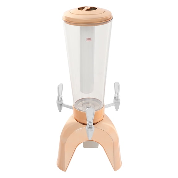 Beverage Dispenser, 3L 3 Tap Rose Gold Beer Dispenser, 88oz Party Drink Dispenser, ABS PET Material Durable, for Home Party