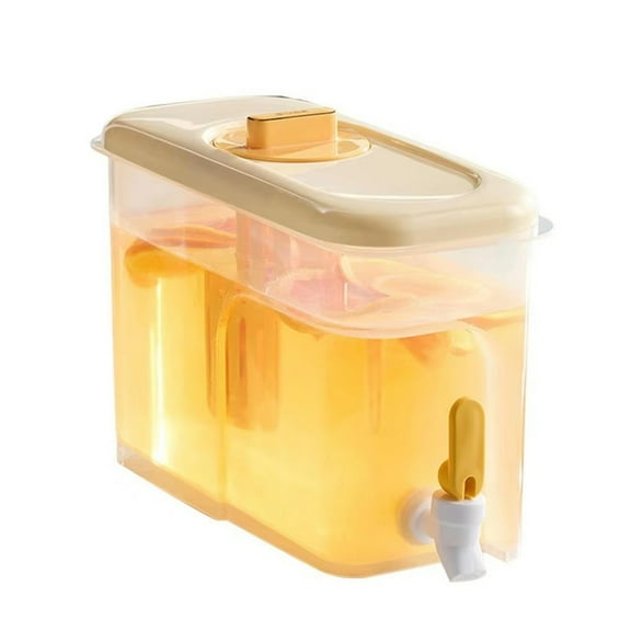 Beverage Dispenser Reusable Lemonade Dispenser with Spigot and Lid Large Capacity Drinking Container Cold Juice A,1 * Beverage Dispense,Yellow