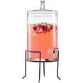 Beverage Dispenser with Stand 2.5 Gallon Large Countertop Glass Drink