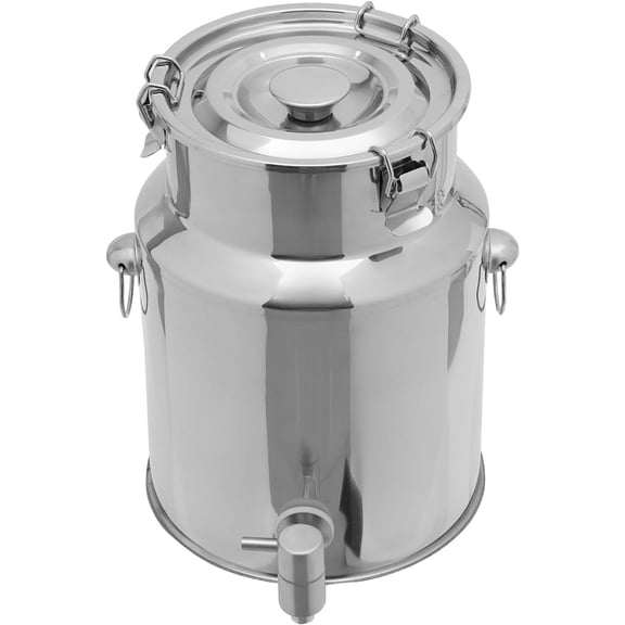 Beverage Drink Dispenser 2.64GAL 304 Stainless Steel Milk Can Portable Drink Container for Wine Oil Juice