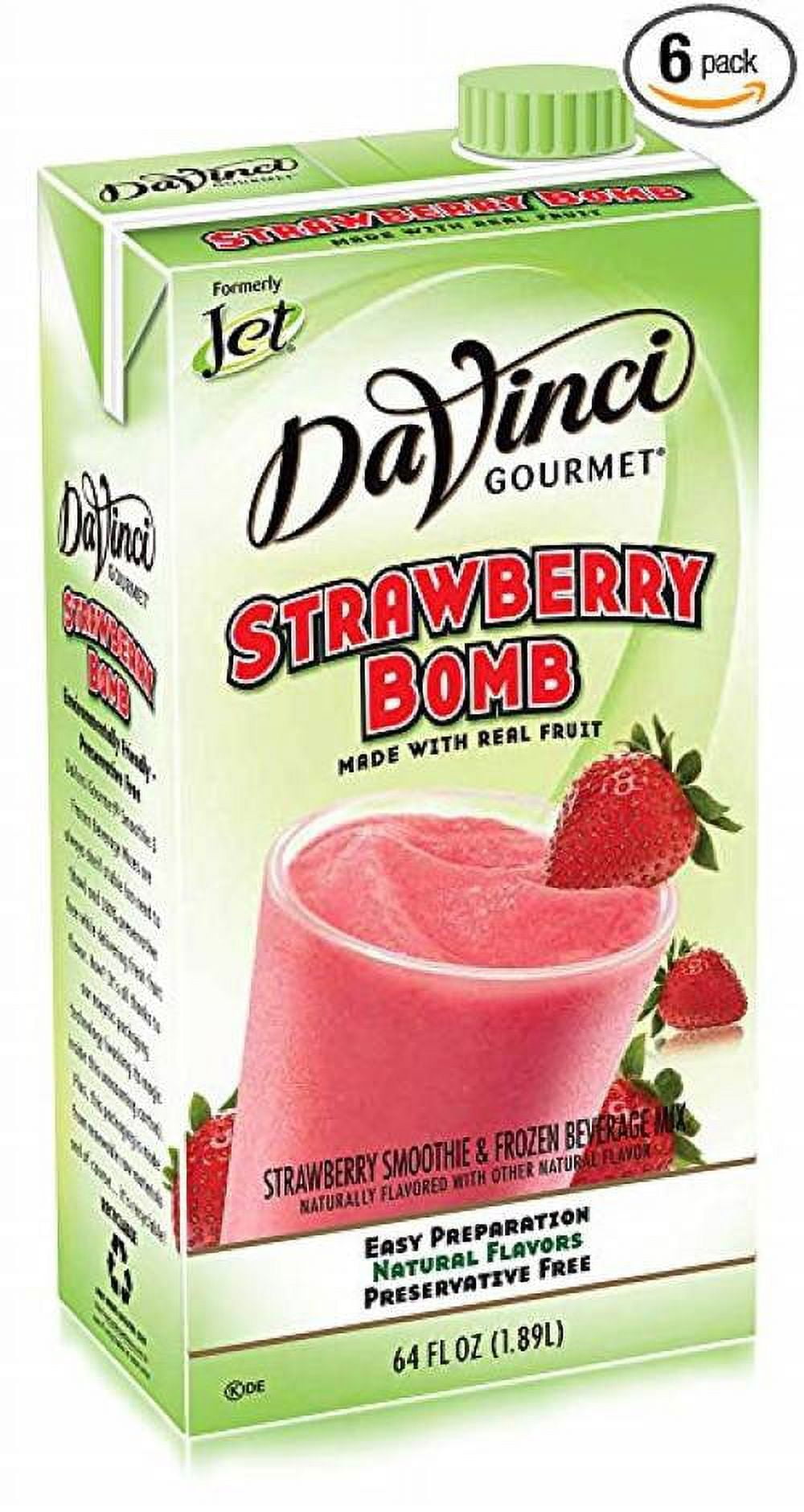 Beverage Jet Tea Strawberry Bomb Smoothie Mix 6 Case 64 Ounce