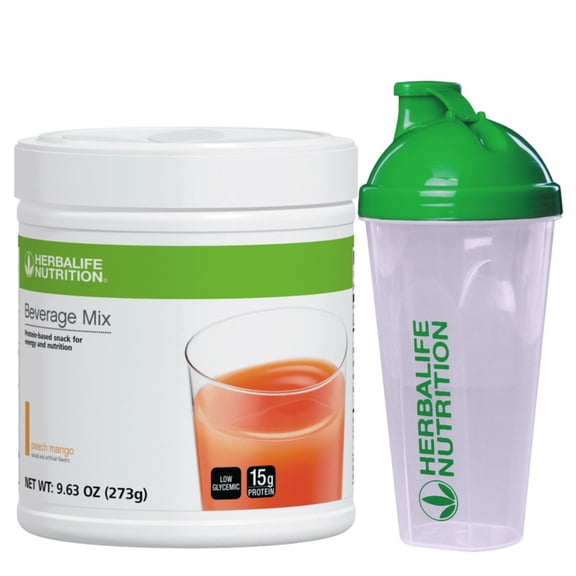 Beverage Mix: Peach Mango 9.88 oz. H E R B A L I F E. with Shaker Bottle