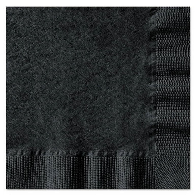 Beverage Napkins, 1-Ply, 10 x 10, Black, 1000/Carton Beverage Napkins, 1-Ply, 10 x 10, Black, 1000/Carton